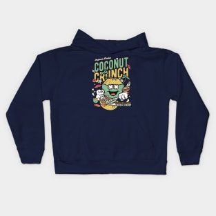 Retro Cereal Box Coconut Crunch // Junk Food Nostalgia // Cereal Lover Kids Hoodie